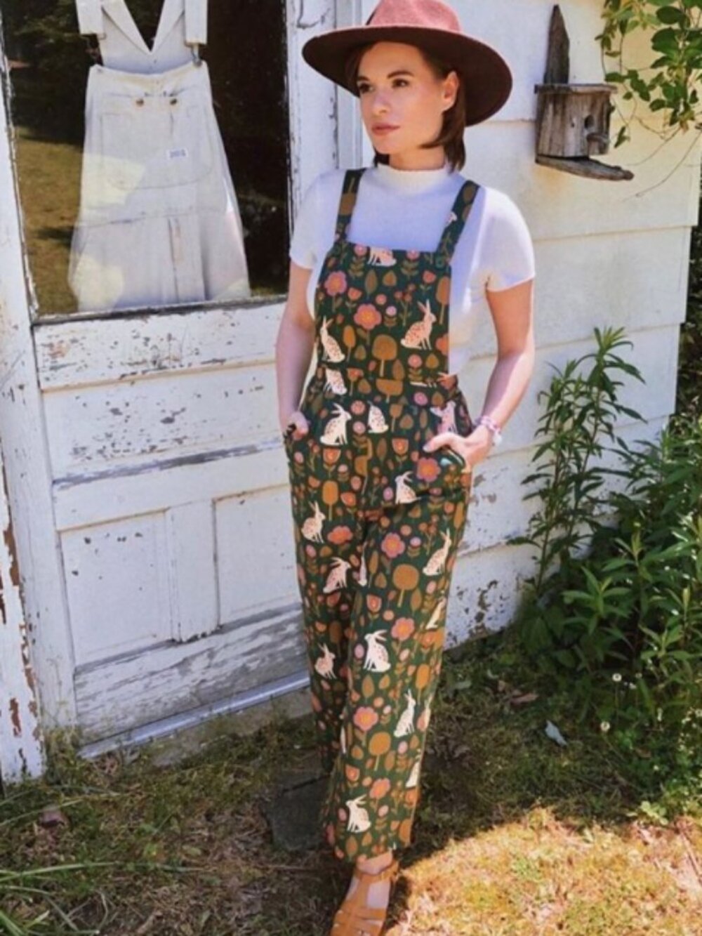 Princess Highway x ModCloth Bunny Harvest Overalls Prairie Cottagecore Folk Art